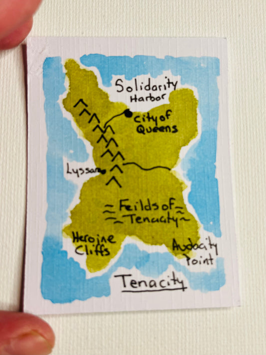 ACEO - Feminist Island - Tenacity