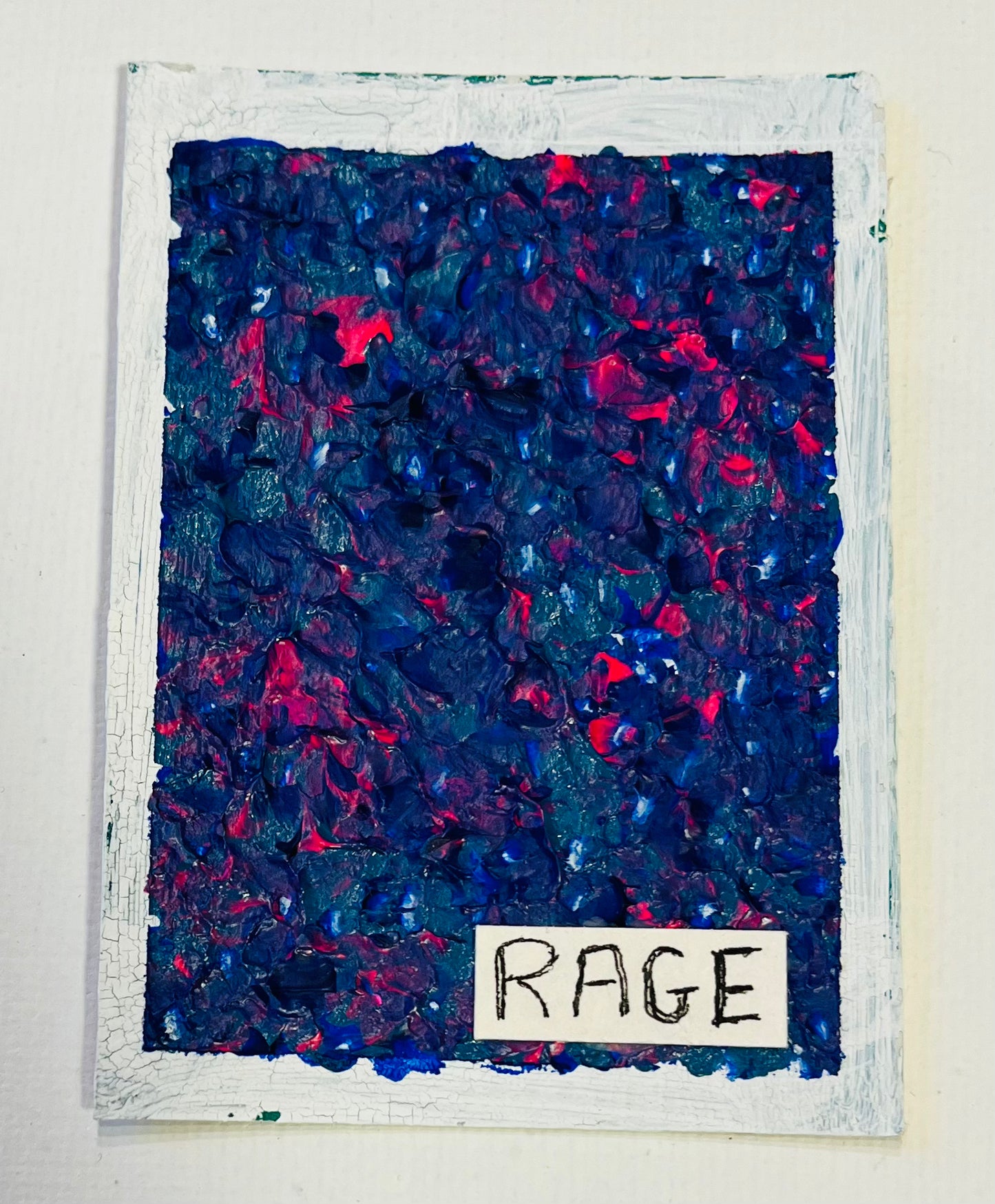 ACEO - Blue Industrial Art - Rage