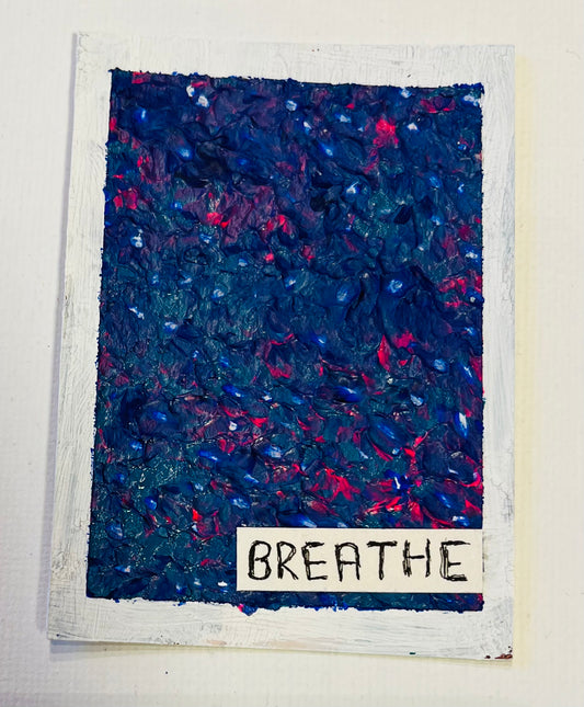 ACEO - Blue Industrial Art - Breathe