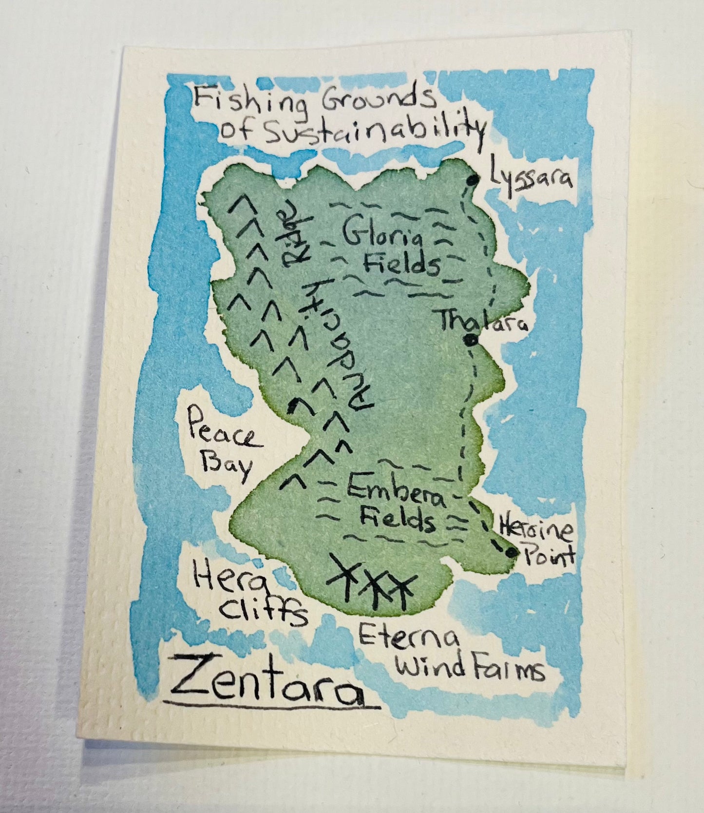 ACEO - Feminist Island - Zentara
