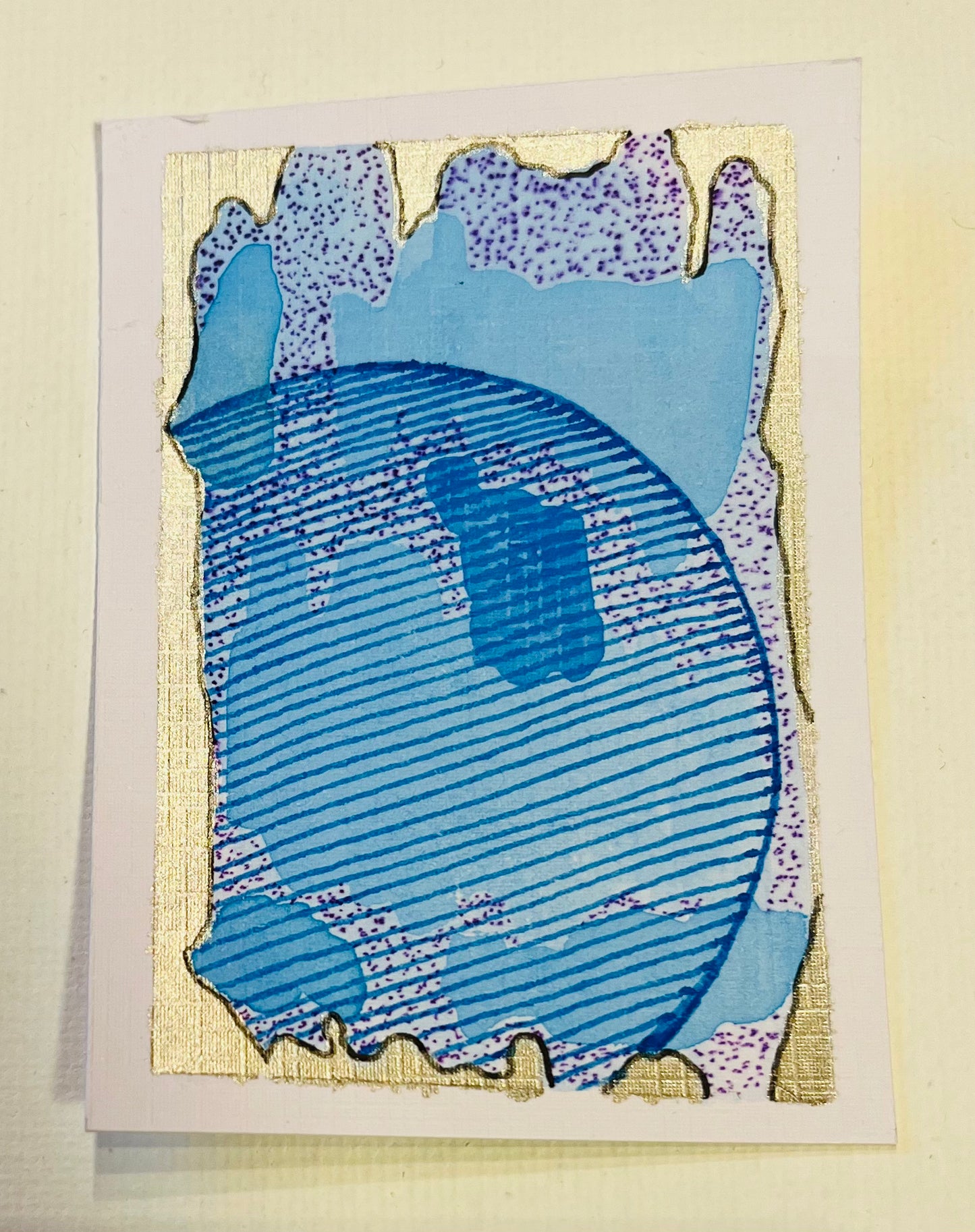 ACEO - Blue Interstellar 4 - Science Fiction Meets Creativity