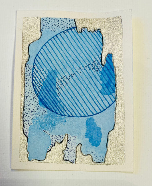 ACEO - Blue Interstellar 7 - Science Fiction Meets Creativity