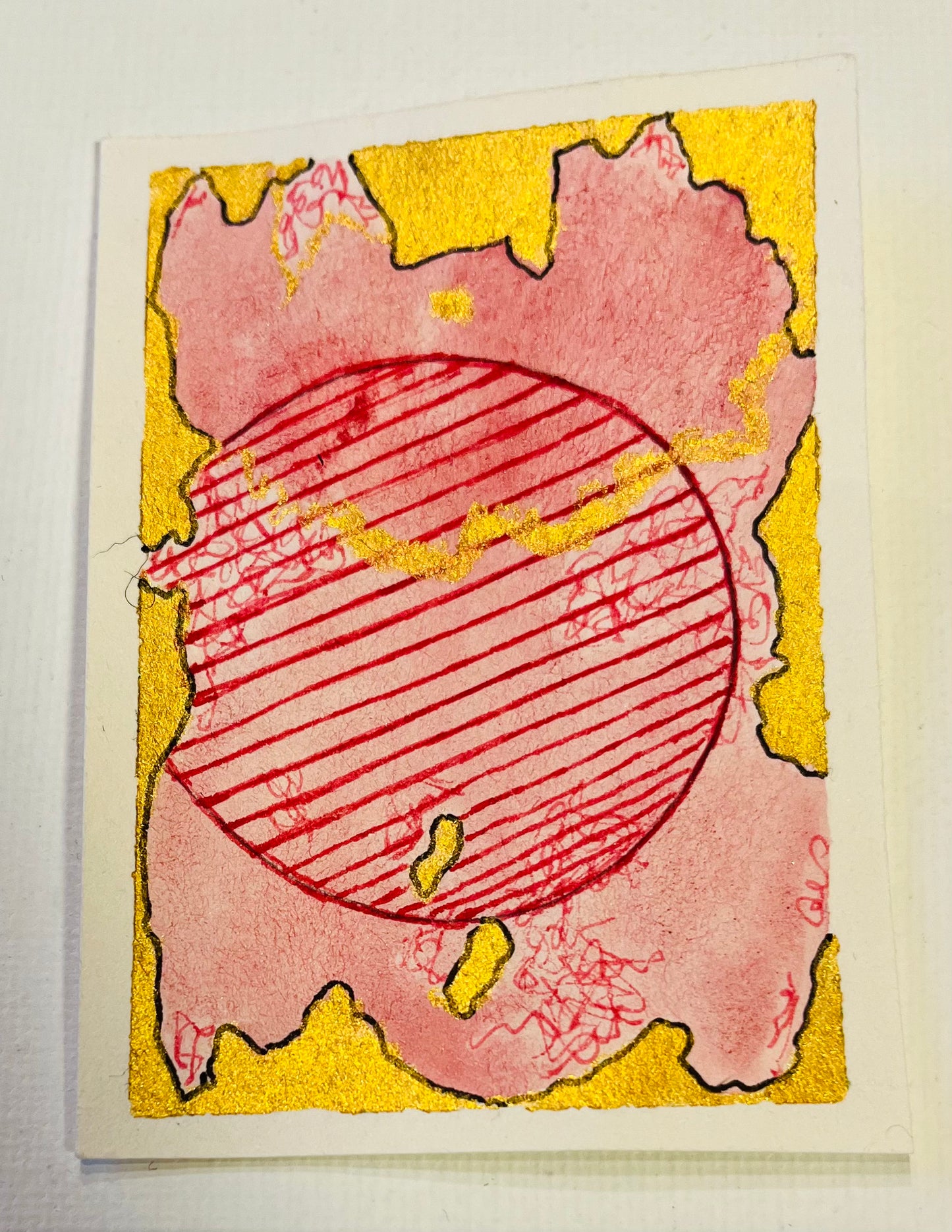 ACEO - Pink Interstellar 1 -Science Fiction Meets Creativity